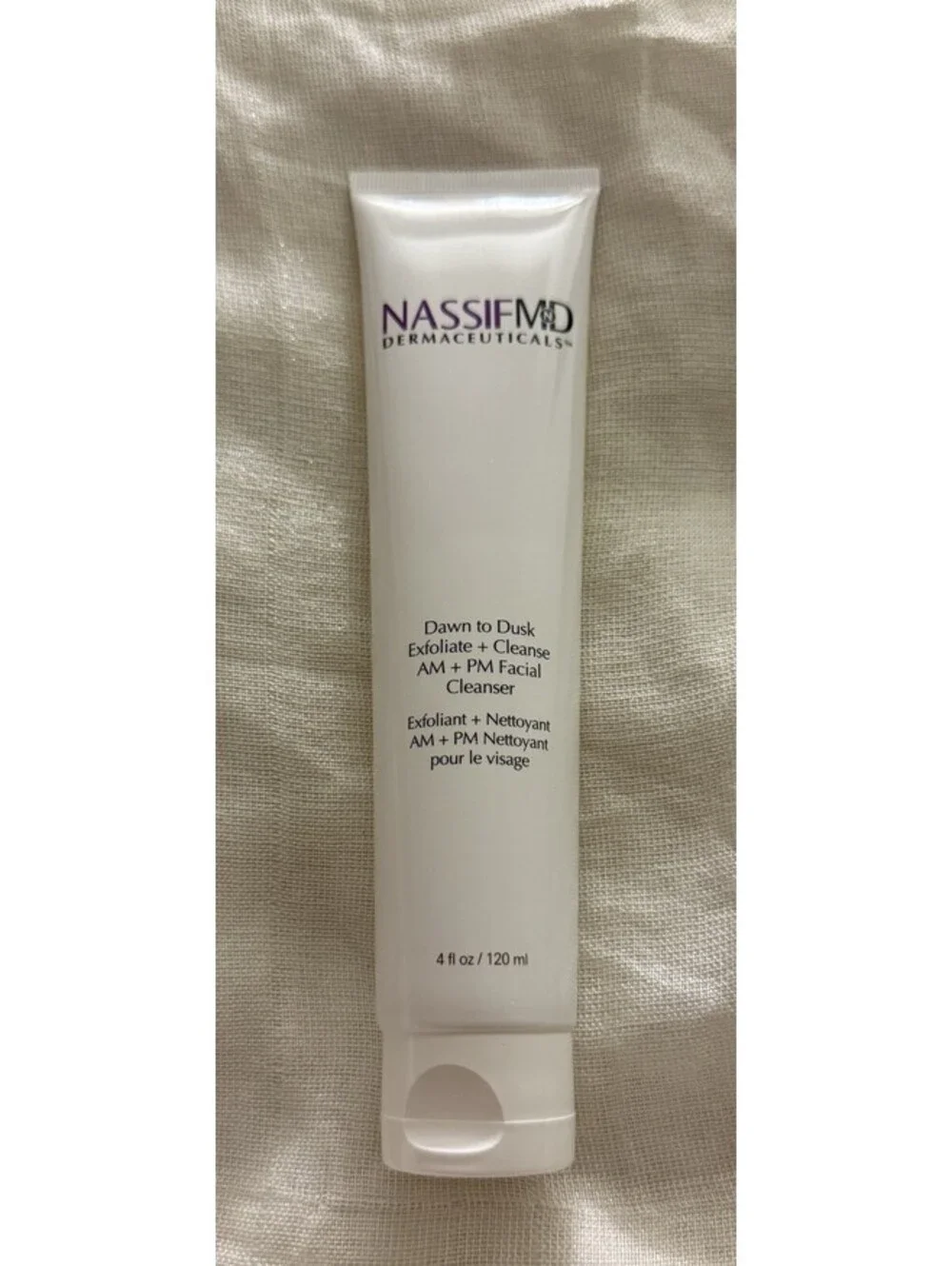 NassifMD Dawn to Dusk Exfoliate + Cleanse AM PM Facial Cleanser 4 oz NEW